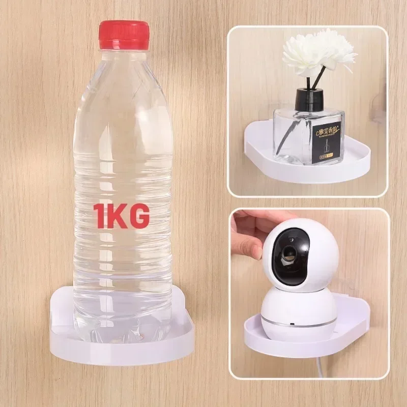 1/2Pcs Self Adhesive Security Camera Wall Mounting Bracket Punch-Free Acrylic Surveillance Camera Holder Shelf for Baby Monitors