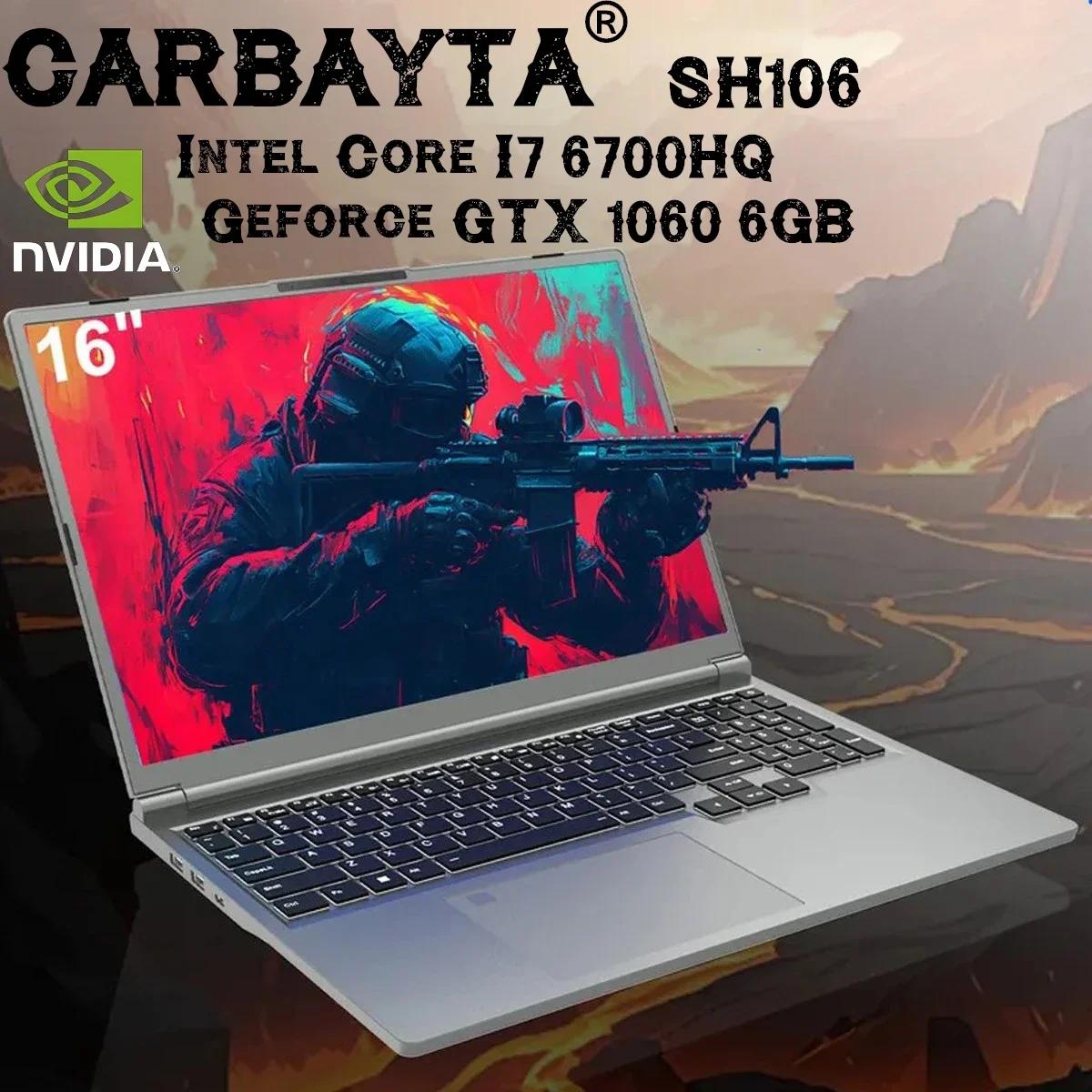 2025 16 "ordinateur portable de jeu intel Core i7-6700HQ GTX 1060 6GB ordinateur portable IPS 1920*1200 16GB DDR4 1TB SSD Windows 11 Pro ordinateur portable Gamer