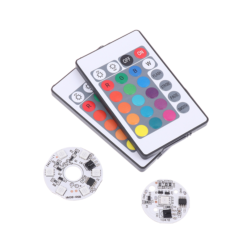 Panneau lumineux LED rond couleur RGB, Source de lumière basse tension DC 5V, interrupteur, télécommande pour Base d'ornement, bricolage