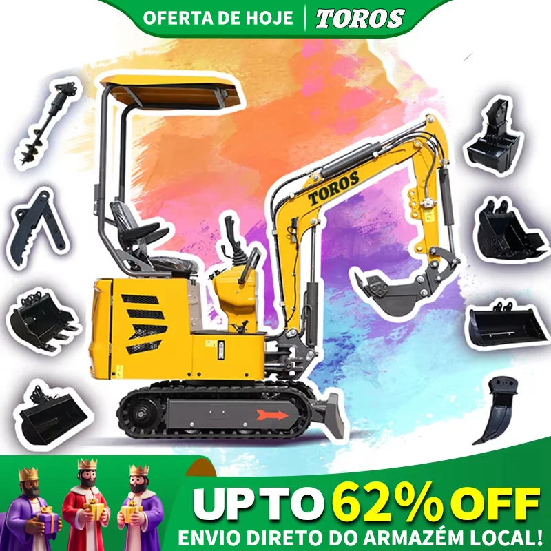 EURO 1 Ton Mini Escavadeira Para Venda Escavadeira Hidráulica de Esteiras 1000kg Escavadeira Pequena Escavadeira Personalizada Entrega Rápida