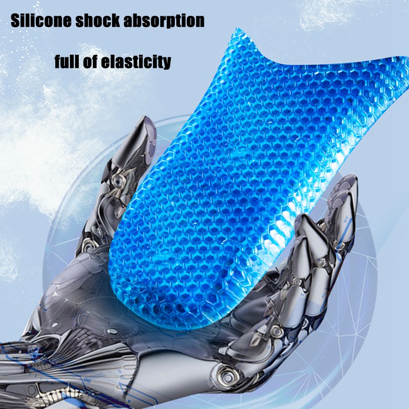 1Pair Sport Silicone Insoles for Shoes High Elastic Shock-absorbing Insole for Feet Arch Support Orthopedic Men Women Shoe Sole