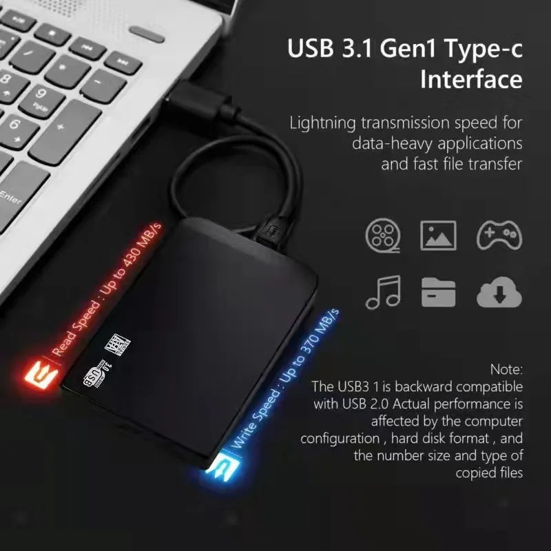 Di Động Ban Đầu 500GB 128TB SSD Cao Cấp Bên Ngoài Rắn Cứng USB3.0 Giao Tiếp HDD Cứng Di Động Ổ Dành Cho Laptop
