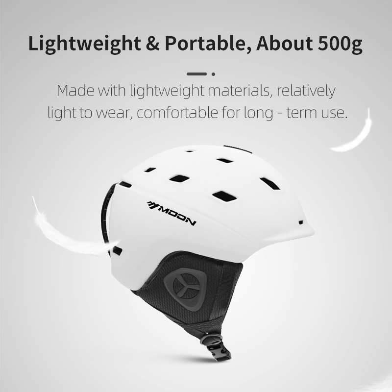 Capacete de esqui profissional MOON para adultos e jovens, universal para skate, snowboard, equipamento de neve, quente, inverno