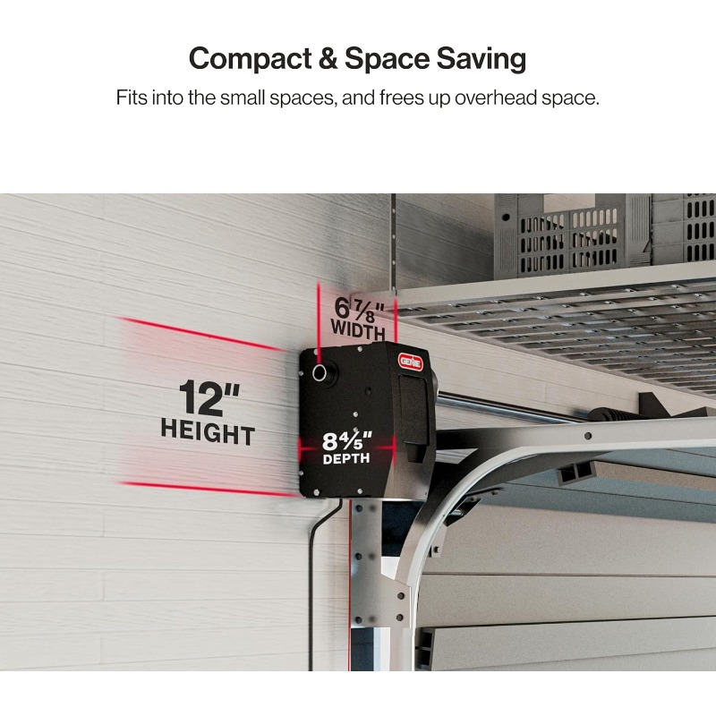 6072H-O Residential Wall Mounted Garage Door Opener, Black