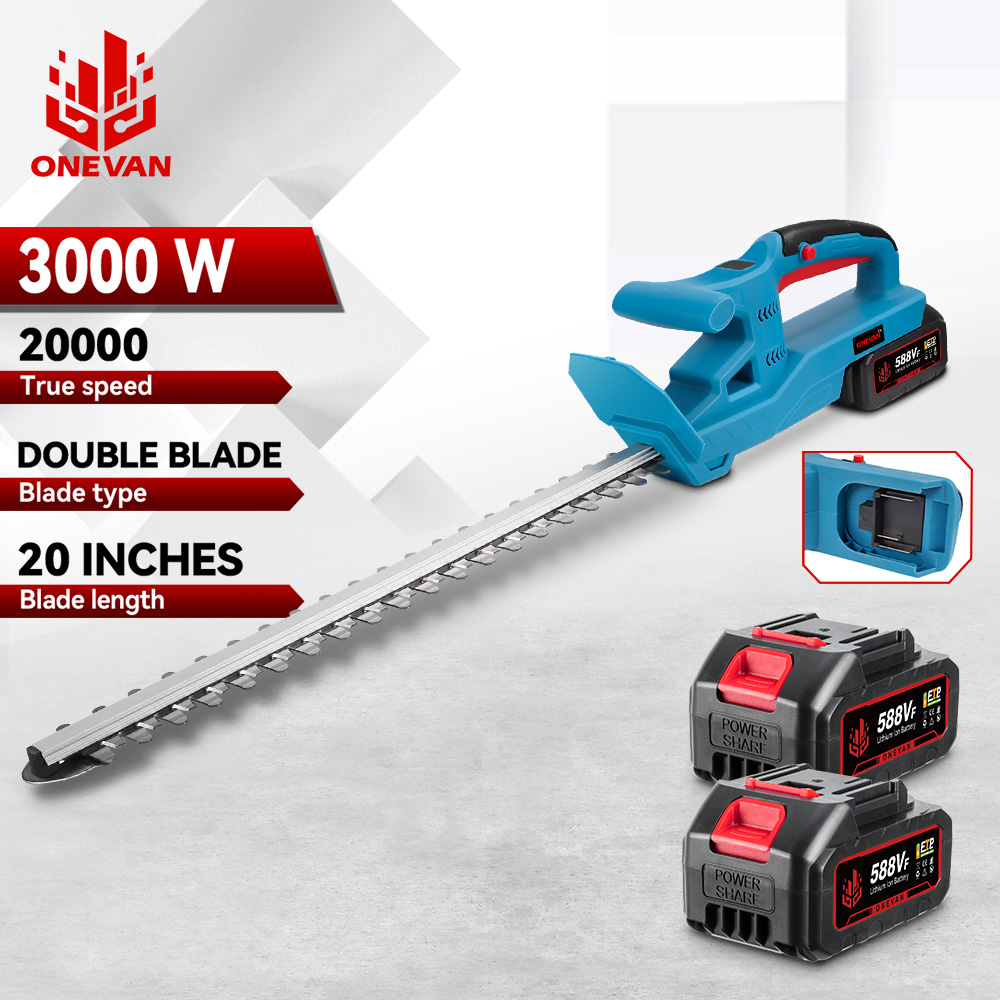 ONEVAN 20 дюймов 20000 об/мин электрический триммер для живой изгороди садовый секатор для ландшафтного дизайна триммер садовый литий-ионный аккумулятор электроинструмент