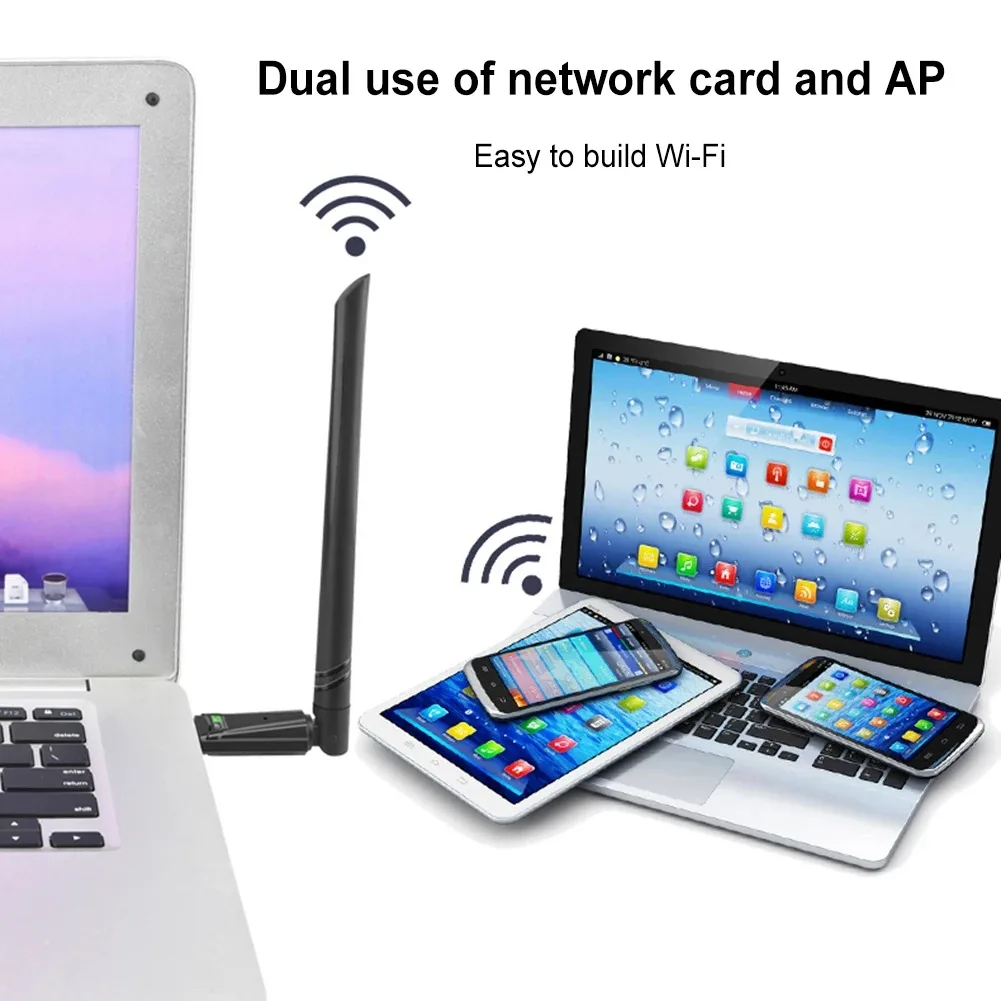 WIFI 6 Adapter Bluetooth5.3 Wireless Network Card 900Mbps Mini USB Dongle Signal Receiver For PC Laptop Windows10/11 Driver Free