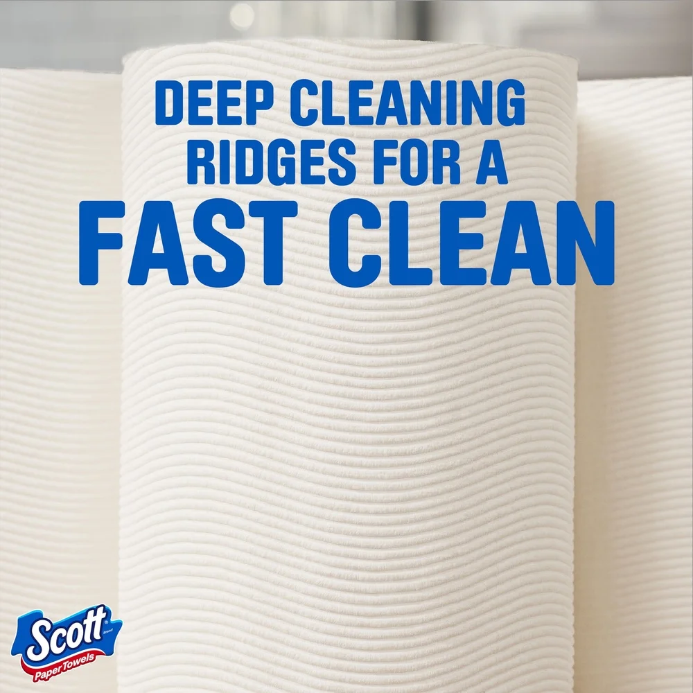 Paper Towels Choose-A-Sheet 6 Double Rolls Lint-Free Absorbent Disposable Sheets FSC Certified Perforated Kitchen Cleaning
