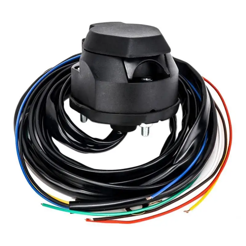 Enchufe y enchufe de remolque de 7 pines con cable de extensión, conector de 1,5 m, accesorios para camiones, remolque