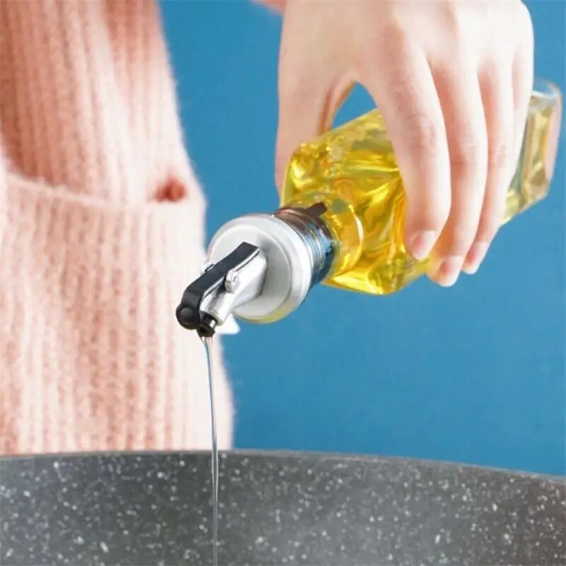 3szt Srebrne butelki na przyprawy kuchenne do użytku domowego Butelki na ocet sojowy Korki do ust Bez wycieków oleju Bez narzędzi do zawieszania oleju