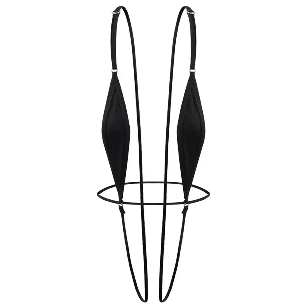 Frauen Sexy Eis Seide Hohl Ultra Dünne Backless V-String Body Bikini Dessous Bademode Tanga Sling Erotische Strand Weibliche Bikini