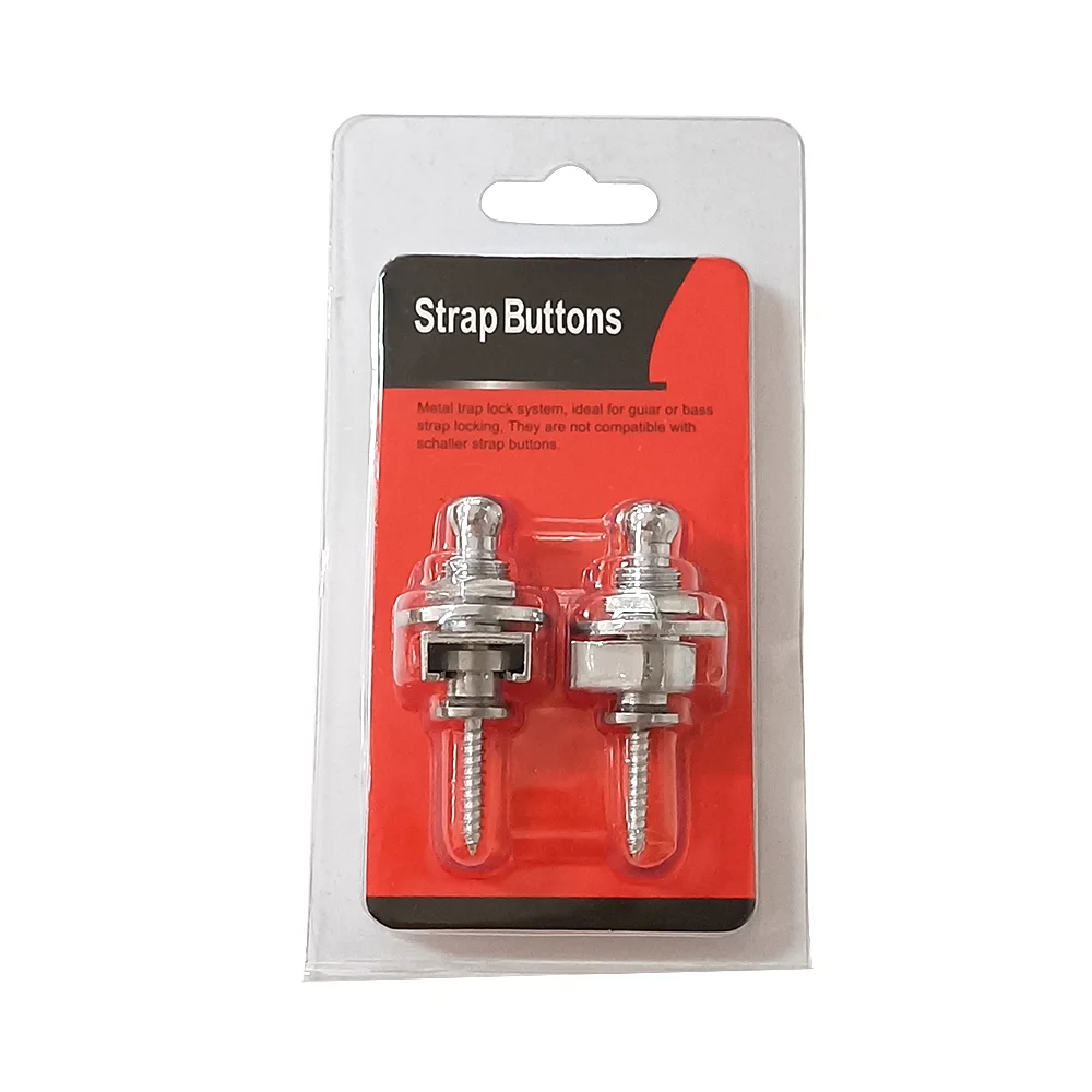 2 ชิ้น/เซ็ตล็อคสายกีตาร์ Straplock Straplok ปุ่มสําหรับกีตาร์เบสไฟฟ้าอะคูสติกทั้งหมด 3 สี