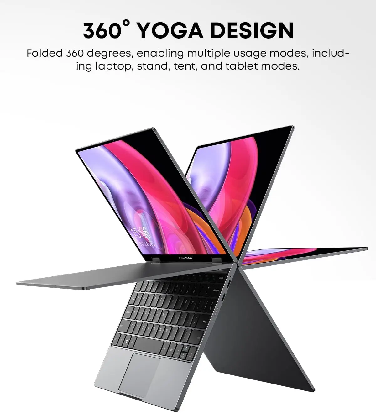CHUWI 미니북 X 2-in-1 노트북 인텔 N150(최대 3.6GHz) 512GB ROM 12GB/16GB LPDDR5 10.51인치 2K FHD IPS 윈도우 11 노트북