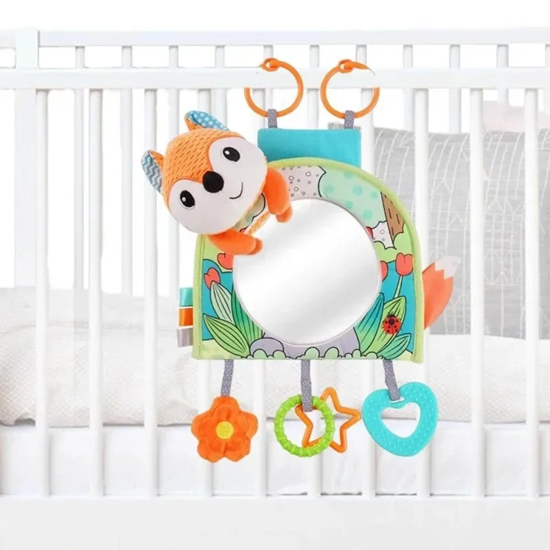 Espelho retrovisor para carro de bebê, assento traseiro de carro infantil, monitor ajustável, educação, brinquedos sensoriais para crianças, viagens
