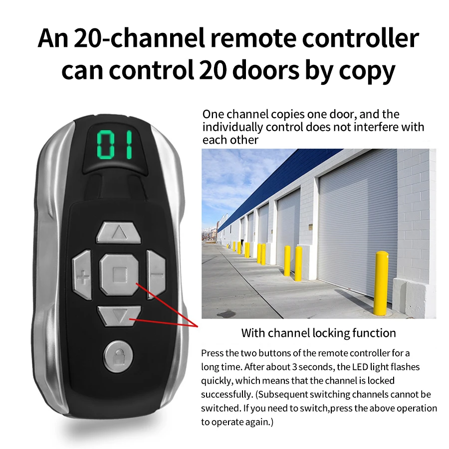 Control remoto recargable puerta de garaje duplicador de llaves clon copia controlador Universal multifrecuencia 300-915Mhz 433Mhz
