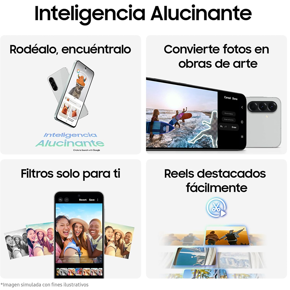 Samsung Galaxy A56 5G Versión Para Oriente Medio Exynos 1580 Pantalla de 6,7" Super AMOLED, 120Hz, 50MP, 5000mAh, NFC, IP67