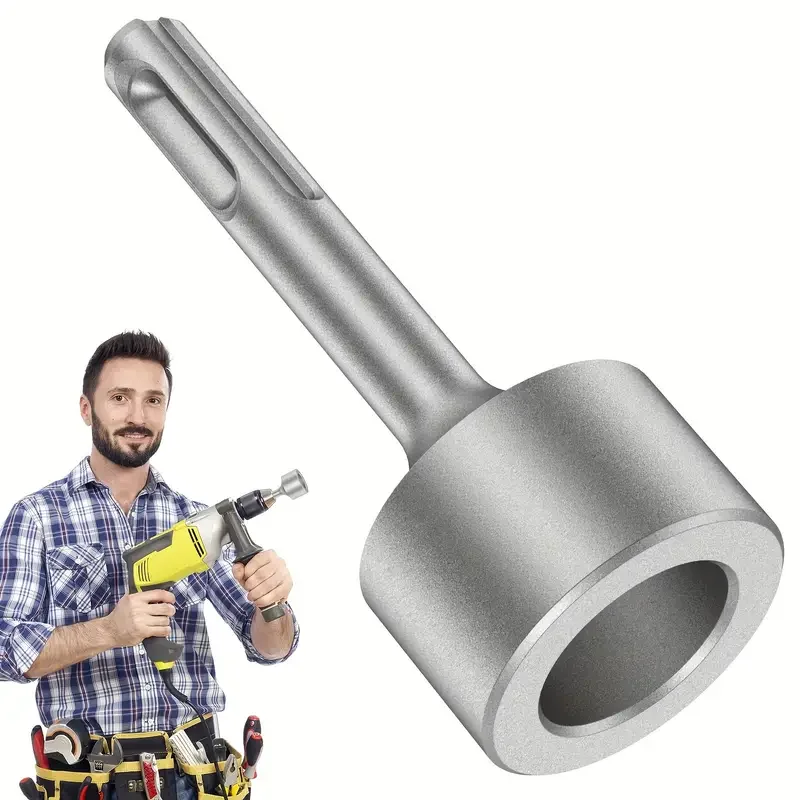 SDS Plus Ground Rod Driver 85mm Heavy Duty Steel Drill Bit Driver Wear Resistant Wide Compatibility Ground Rod Bits Socket for R