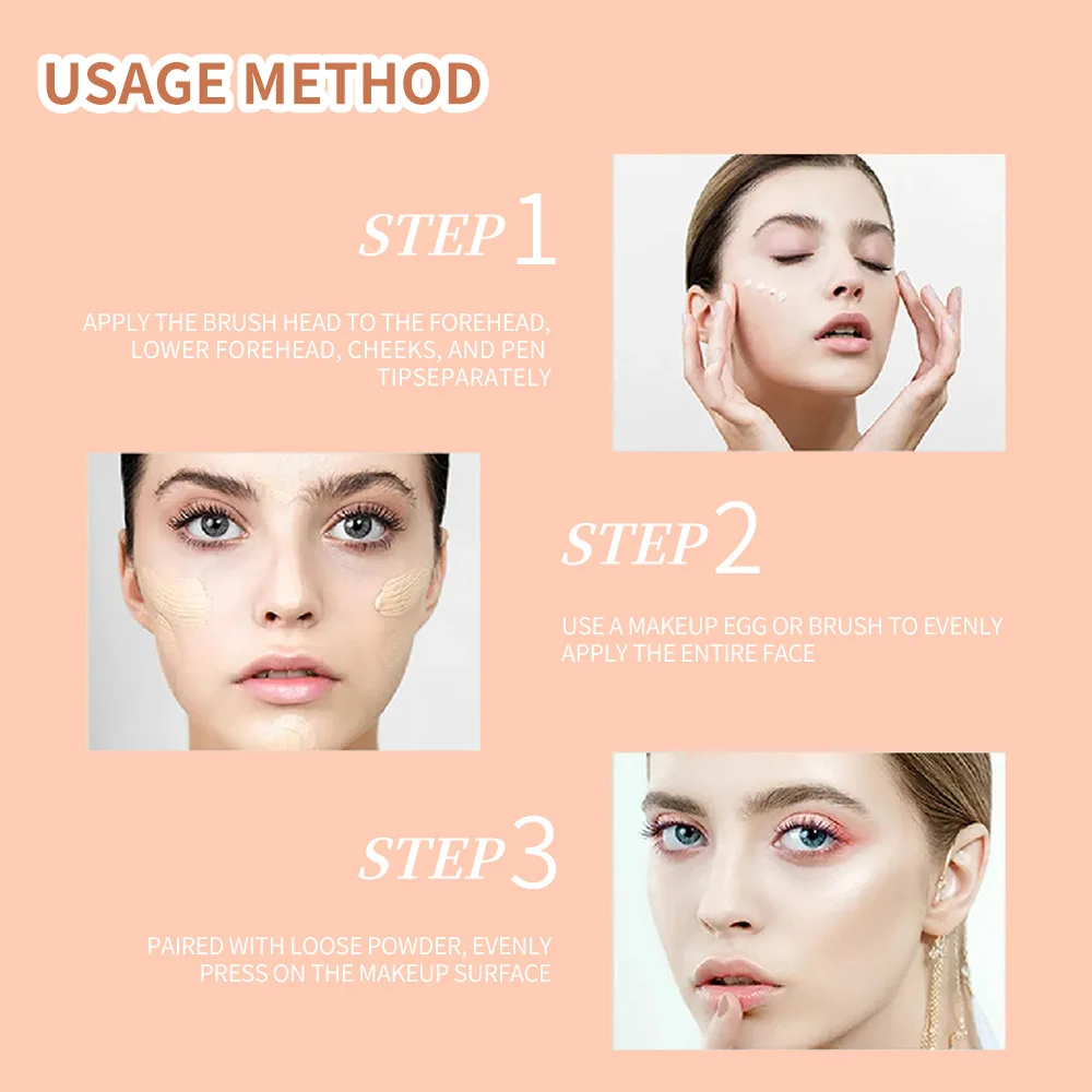 Multi-Purpose Glow Foundation Cream, Concealer & Contour, Lightweight, Waterproof, Long-Lasting, Unisex,Skin-Safe,All Skin Types