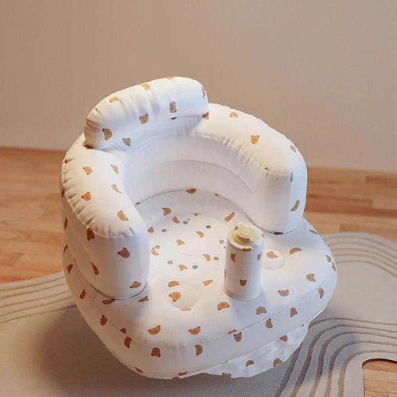 Sofá inflável do bebê das crianças puff cadeira de banho portátil pvc multi-função assento do bebê inflável sofá mesa e cadeira almofada