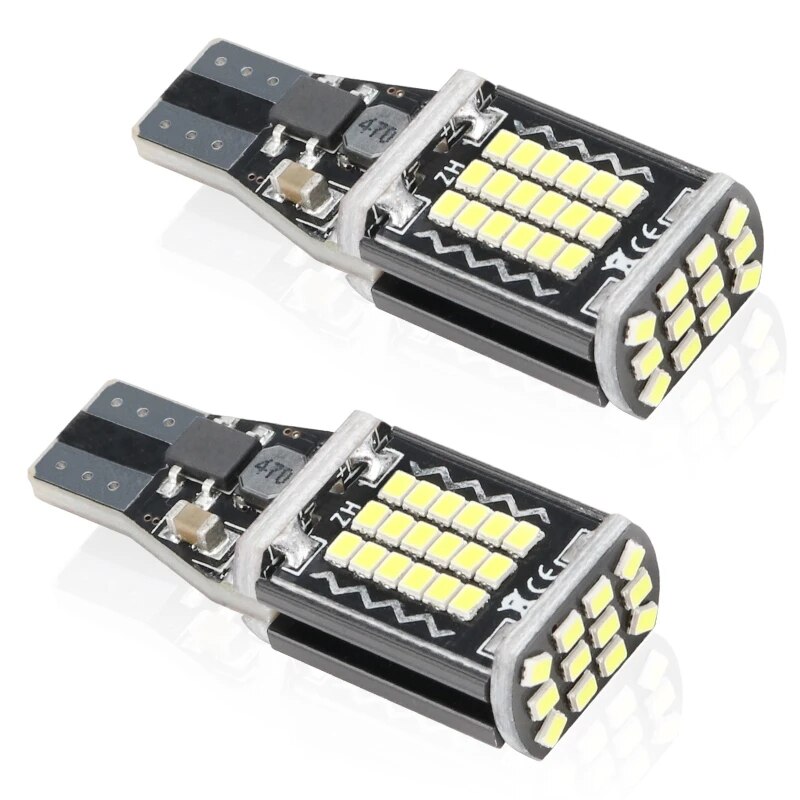 Lâmpadas LED de alta potência para carro invertendo luz, super brilhante, branco Canbus, substituição para carro, T15, W16W, 921, 912, T16, 902, 2pcs