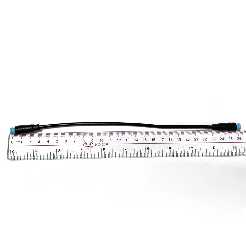 Cabo de extensão m8 macho para macho, 2/3/4/5/6 pinos julet, plugue para bicicleta elétrica, conector à prova d'água, sensor de sinal de freio, fio elétrico