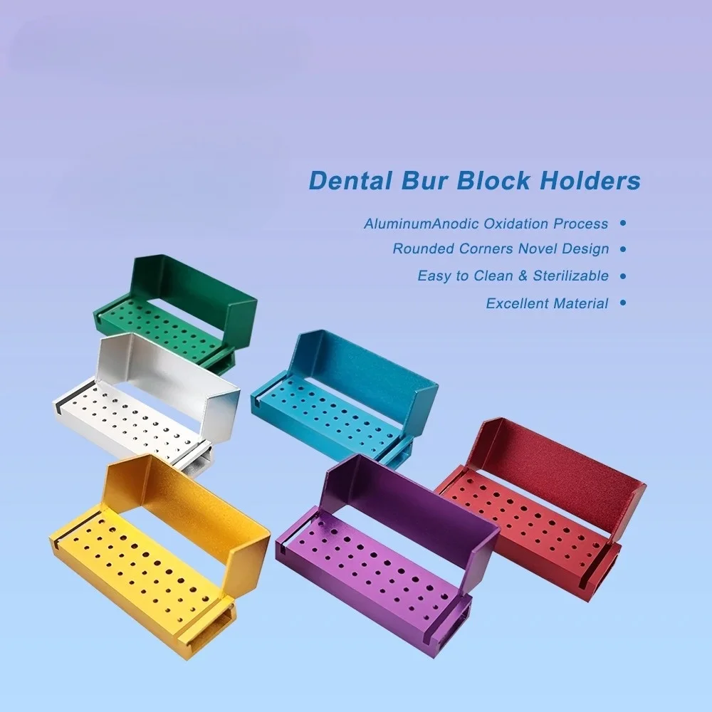 1 szt. Blok do dezynfekcji wierteł dentystycznych z 30 otworami, uchwyt do sterylizacji wierteł FG, aluminiowy, autoklawowalny, materiały i narzędzia dentystyczne