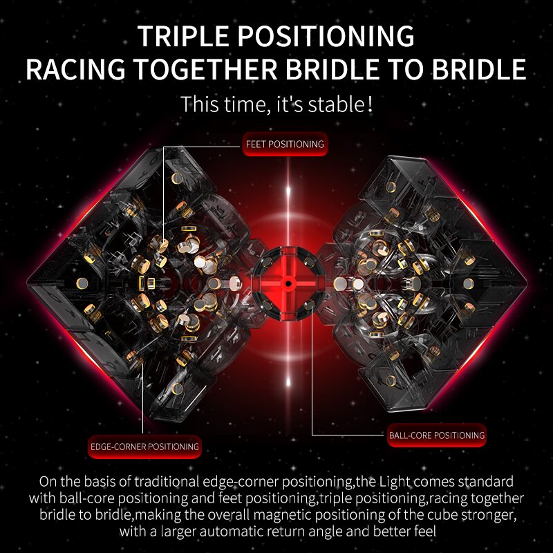 Новый Fanxin 3X3 Light Magnetic Magic Ball Cube 3x3 Professional 3x3x3 Speed Puzzle Детские игрушки 3×3×3 Speedcube Magico Cubo