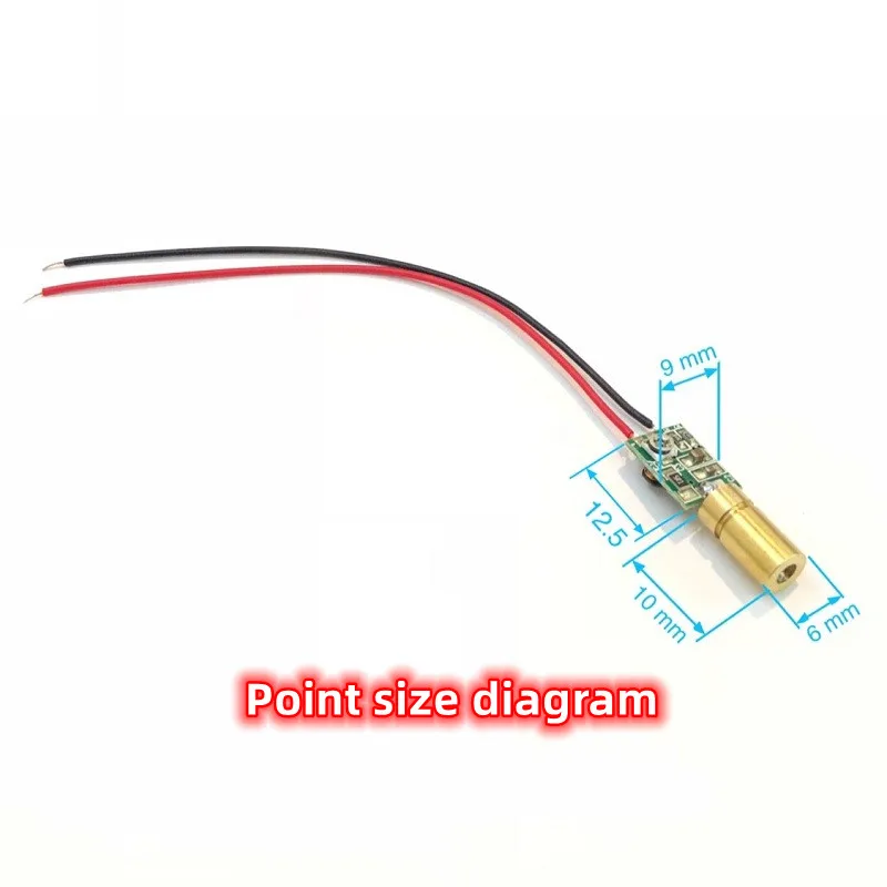 6mm 녹색 레이저 모듈 도트 모양의 직선 크로스 라인 녹색 레이저 헤드, 초점 거리 조절 가능 520nm 레이저 헤드