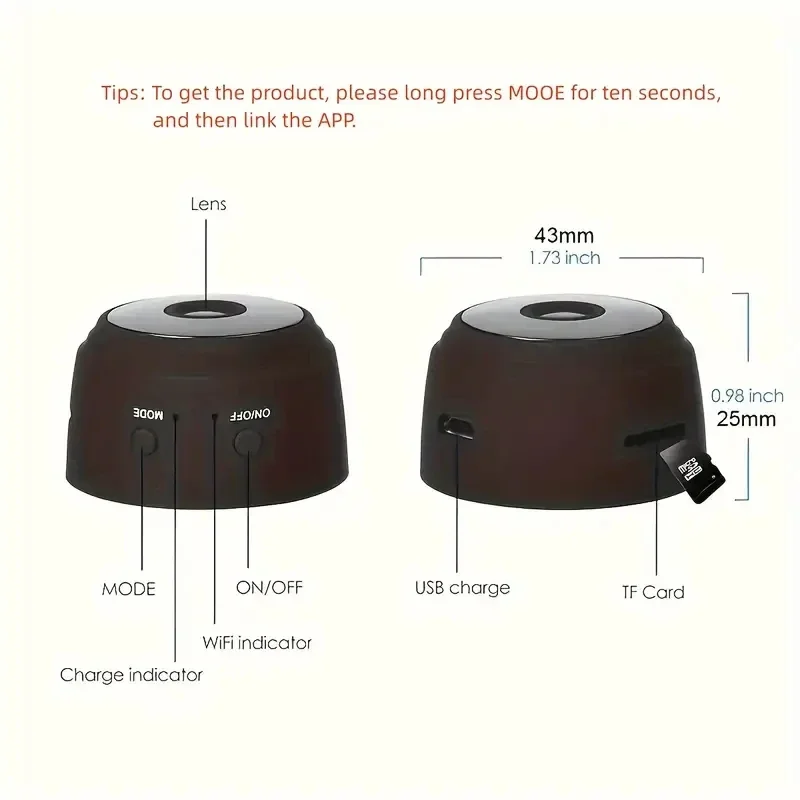 Minic Divers A9 WiFi, Grabadora Nuevo Deo Inal Divers Jou, Voz, Seguridad, Hogar Inteligente Bebé