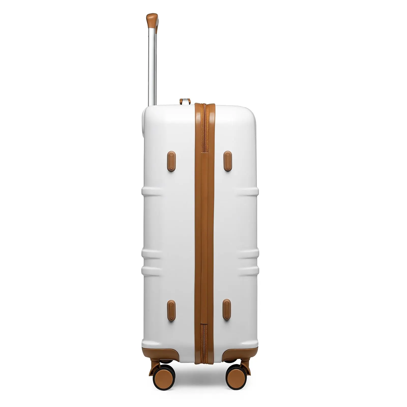 British Traveller Hartschalenkoffer Set, ABS+PC Trolleys, Neu, Weiß – Robuster Koffer mit elegantem Design, Ideal für Reisen