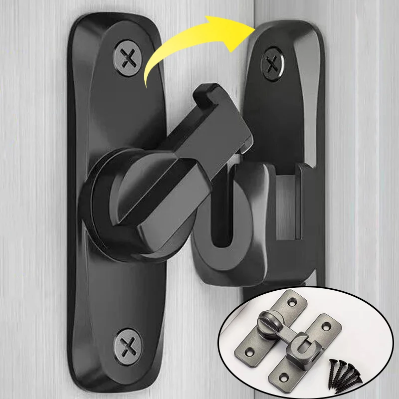 90 Degree Window Drawers Cabinet Locks Stainless Steel Hook Latch Barn Door Latch Bolt Hooks Sliding Gate Buckles Hardware