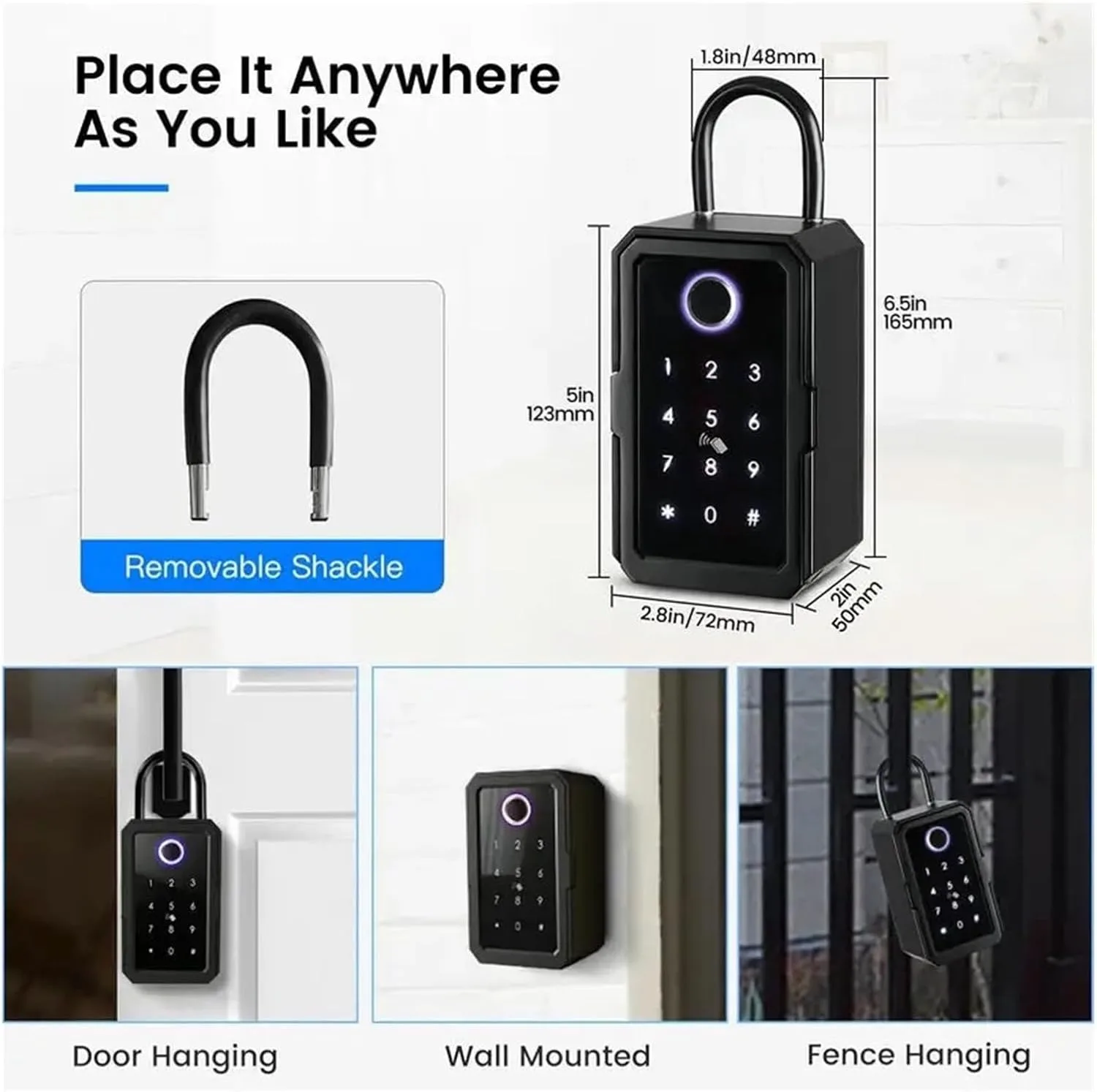 Caja de llaves inteligente CDOK K3 TTlock/Tuya, resistente al agua IP67, material de aleación de aluminio reforzado