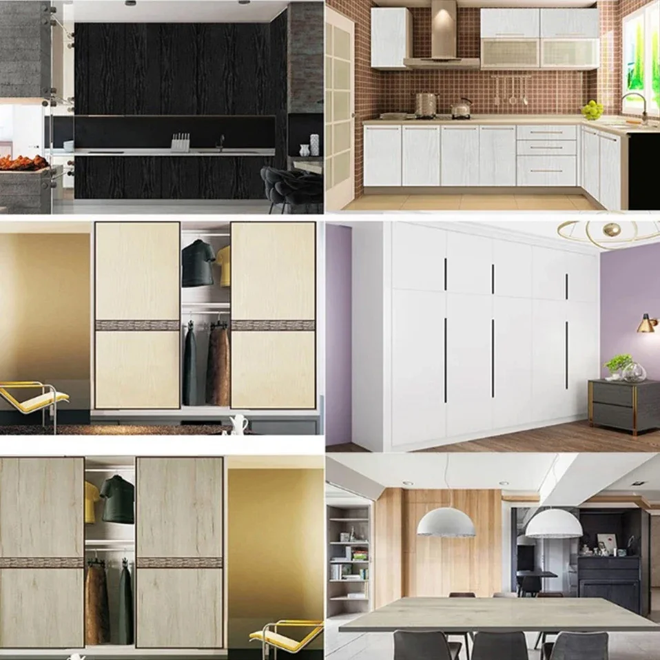 Papel de parede de grão de madeira à prova d'água, mesas, guarda-roupas, móveis, decoração, papel de parede autoadesivo