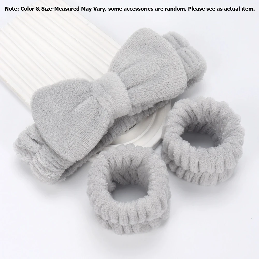 3 stks/set Spa Hoofdband Polsband voor Wassen Gezicht Microfiber Make-Up Handdoek Haarbanden Wasband Scrunchies Absorberende Pols