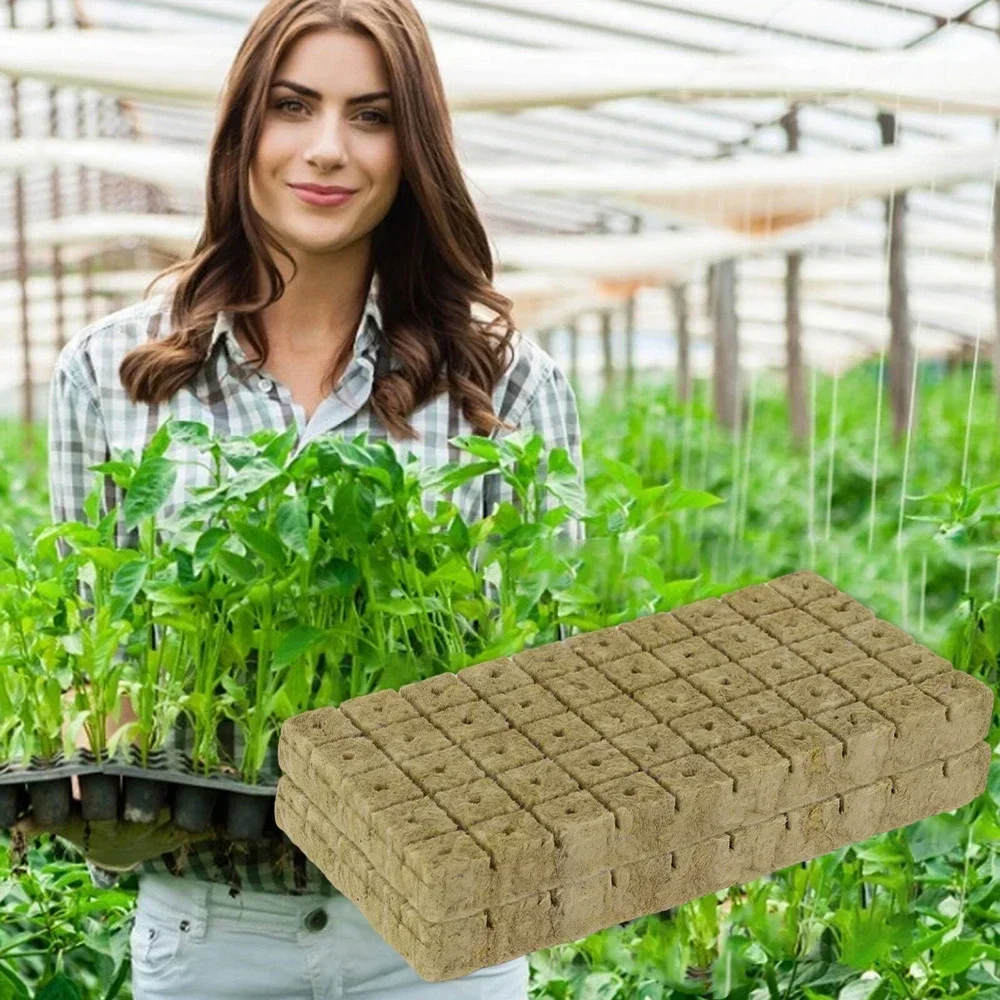 ฟองน้ําบล็อกStarterปลั๊กRock Wool Growก้อนSeed Startersปลูกก้อนHydroponicsตัดพืชPropagation Grow Supply
