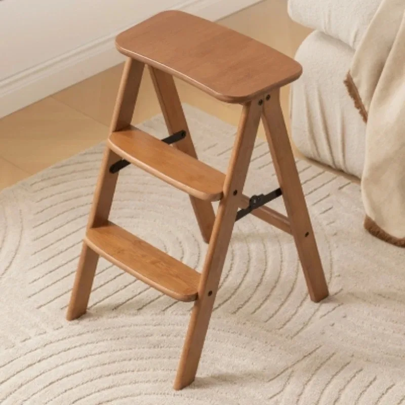 Convertible Folding Step Stool and Ladder,Sturdy Kitchen Bar Height Stool,Non-Slip Portable Stepladder for Storage and Cleaning