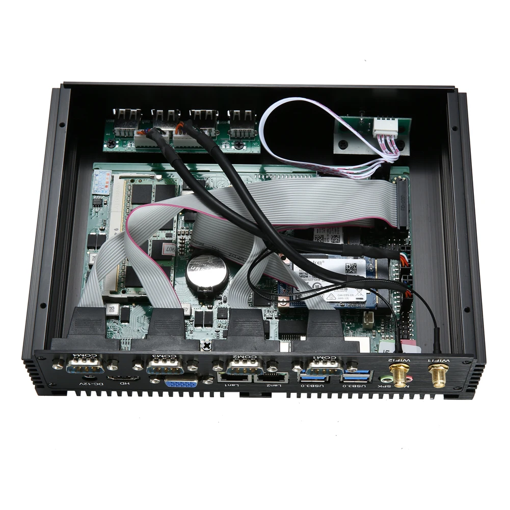 Fanless Mini PC Intel Core i5 3317U 1037U WindowsXP Celeron 1037U ITX Industrial Desktop Computer HDMI VGA Rugged PC AES Win11