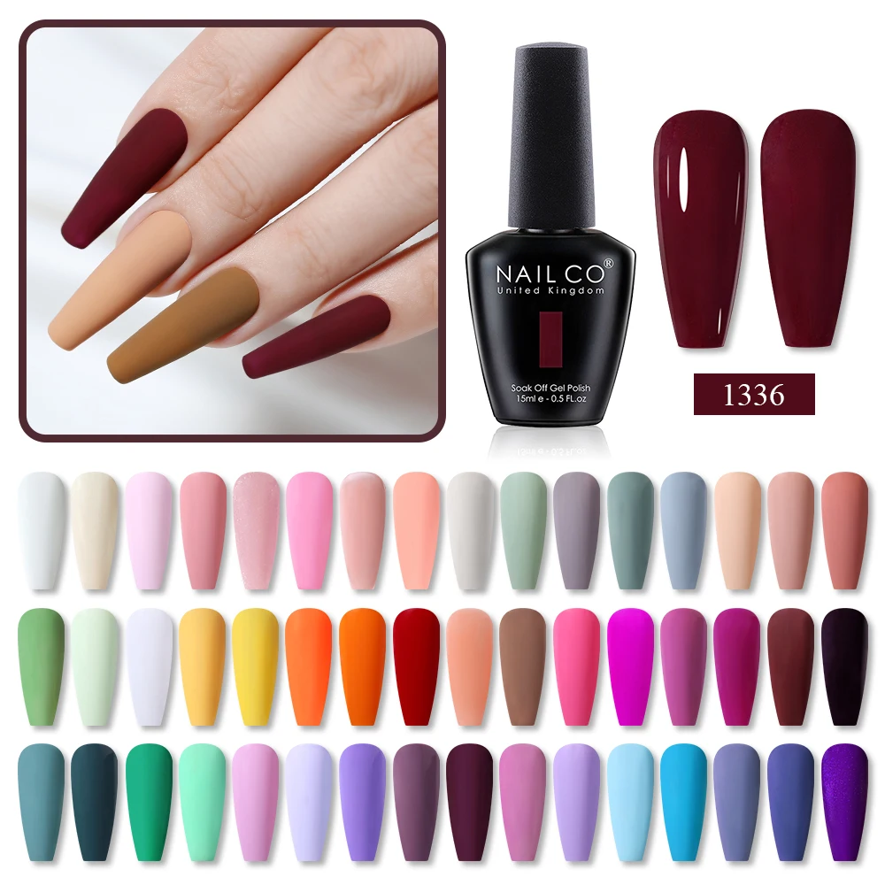  Nailco gel unha polonês outono inverno cor 15ml nude vermelho marrom semi permanente embeber fora uv led gel verniz híbrido suprimentos de unhas ﻿