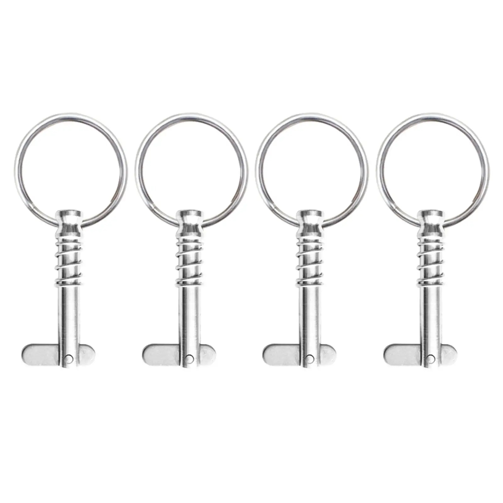 4er-Pack Schnellspannstift, Bimini-Top-Stifte, 1/4 Zoll mit Feder, 316 Edelstahl, Marine-Hardware, 43 mm