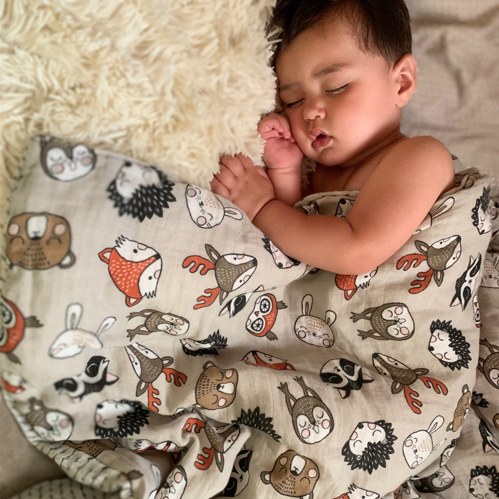 Elinfant 100% cotone 120*110 cm 2 strati neonato asciugamano da bagno avvolgere mussola fasciatoio coperte Dropshipping all'ingrosso