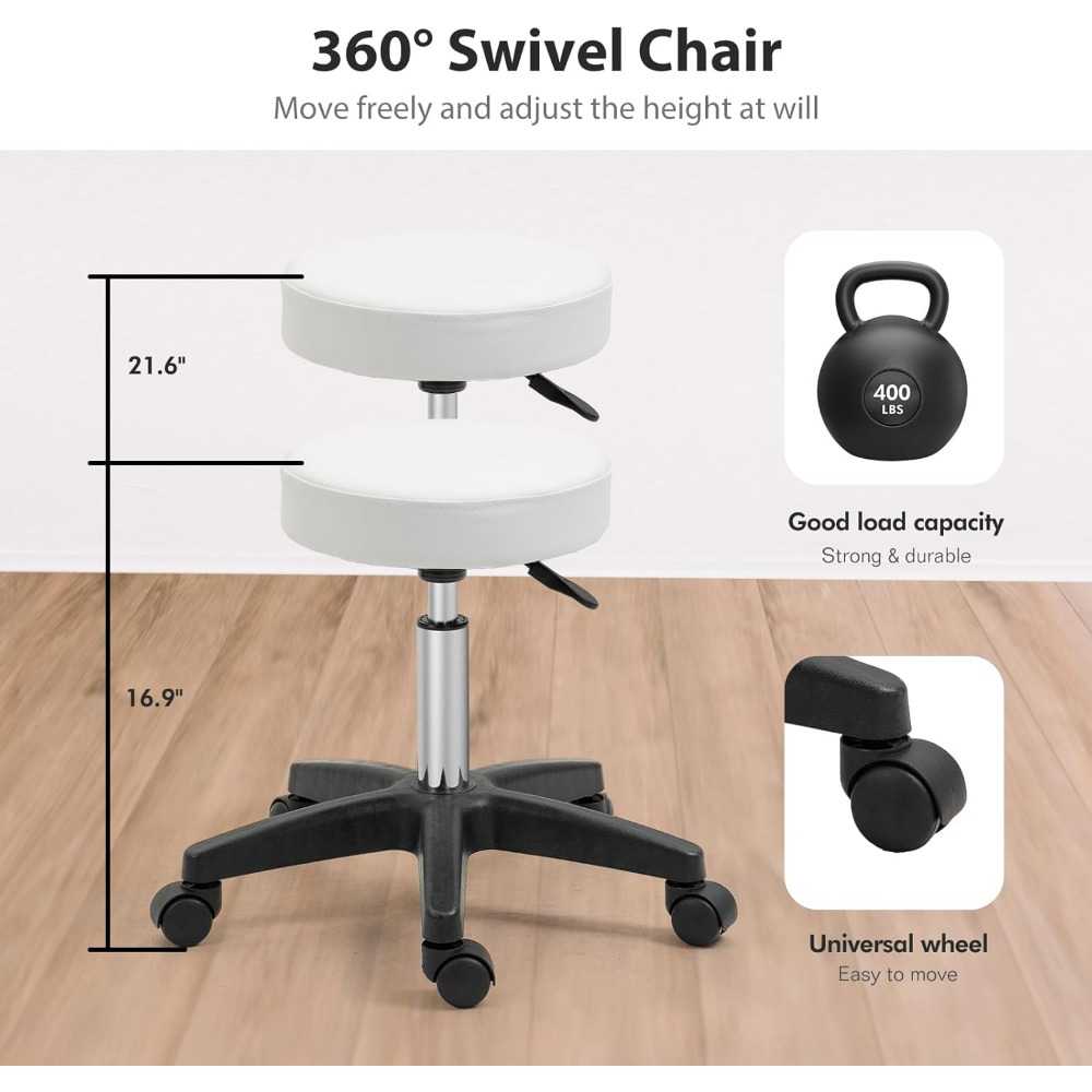 Massage Salon Tattoo Chair Esthetician Bed with Hydraulic Stool,Multi-Purpose 3-Section Facial Bed Table, Adjustable Beauty Spa