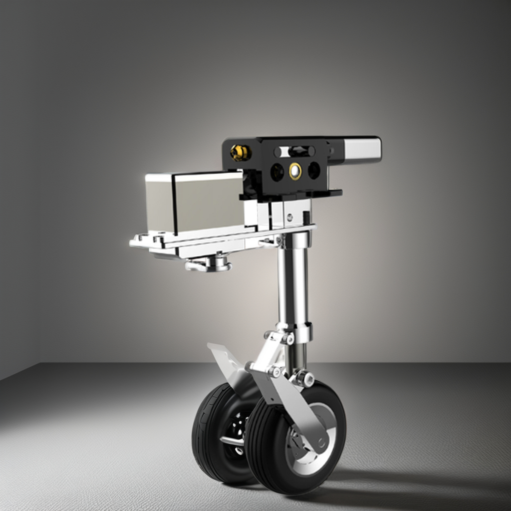 Trem de pouso elétrico de avião RC unissex 4-6kg 40-60E com nariz antivibração principal e rodas de alumínio sem servo para robôs