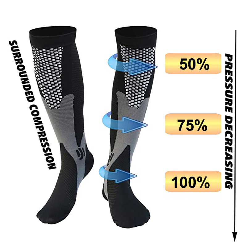 Kompression socken Reisende Socken Fußball Fußball Oberschenkel lange Röhre Unisex Outdoor Sport Krankens ch western Strümpfe für Männer Frauen