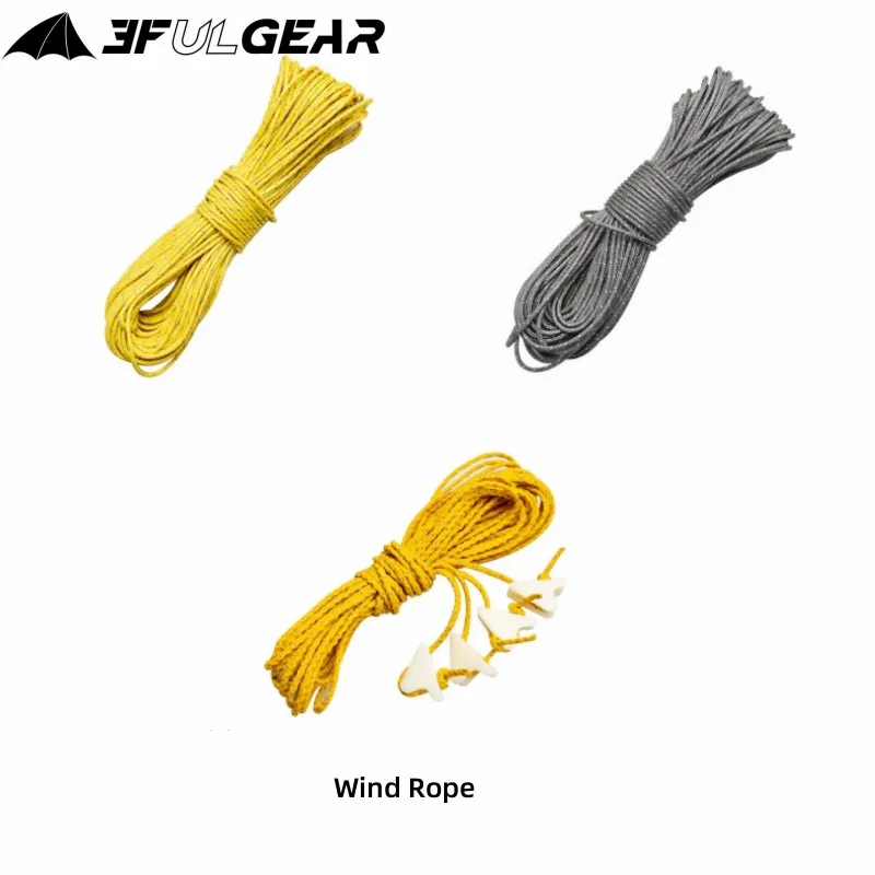 3F UL GEAR Outdoor 2/1.5MM 20 Meters Dyneema Reflective Rope Camping Tent Nylon UHMWPE Wind Rope