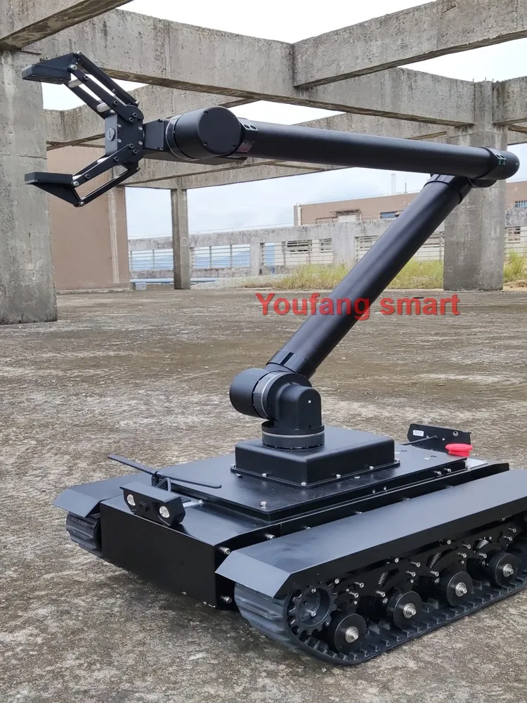 50 kg Last TR500 RC Panzer Gummiverfolgung Chassis Gleichstrommotor Kohlenstoffstahlfederung STM32 System Roboterauto für RC Panzer zu FS Griff