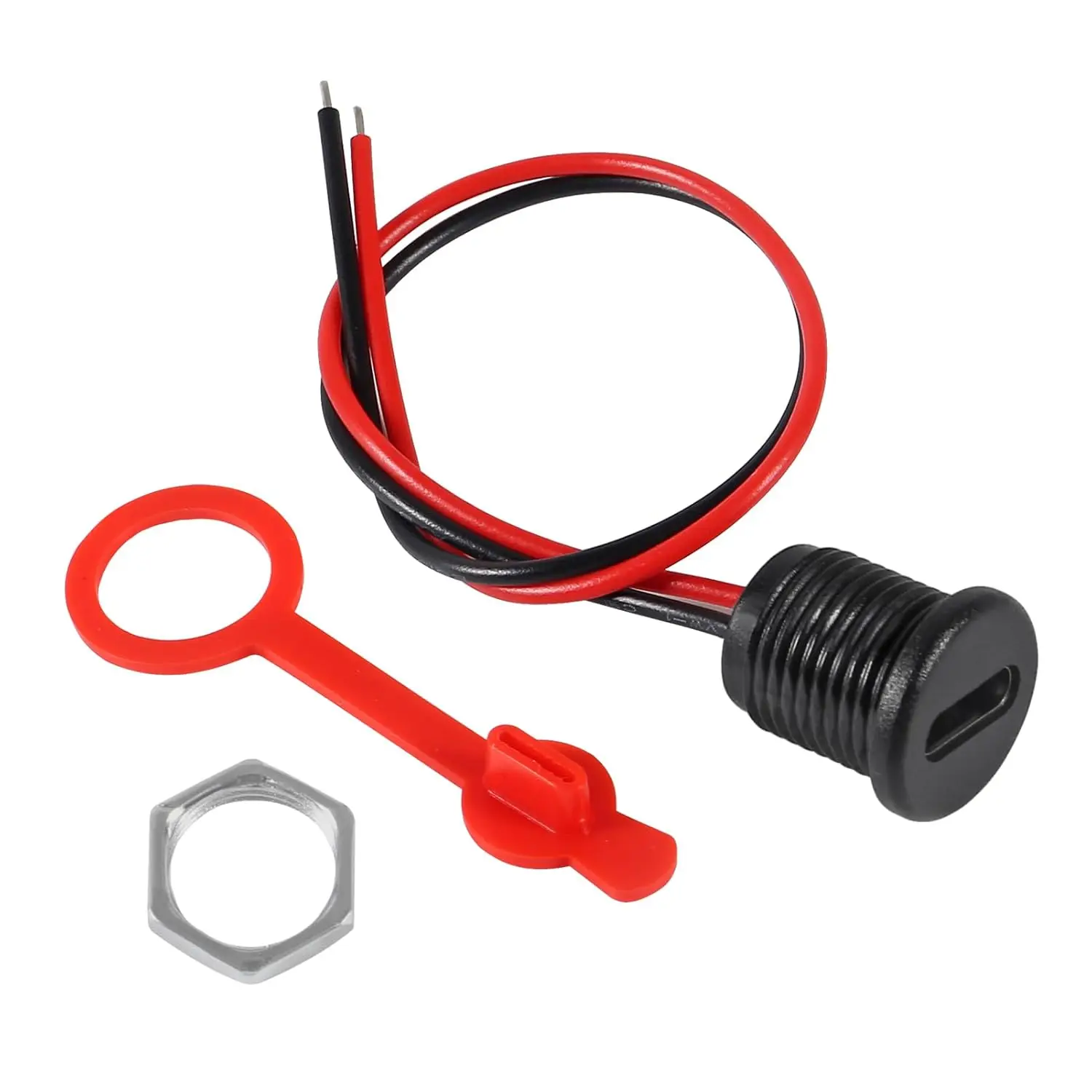 8/16 Uds tipo C hembra 2 pines tipo C conector hembra conector impermeable puerto de carga hembra 3A USB-C enchufe del cargador