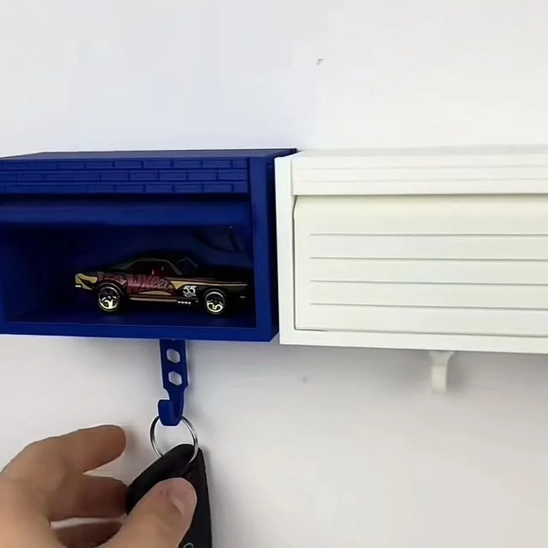 Creative Storage Rack Car Garage Key Holder With Opening Door Wall Mount Key Rack Multifunctional Easy Installation Car Key Hook