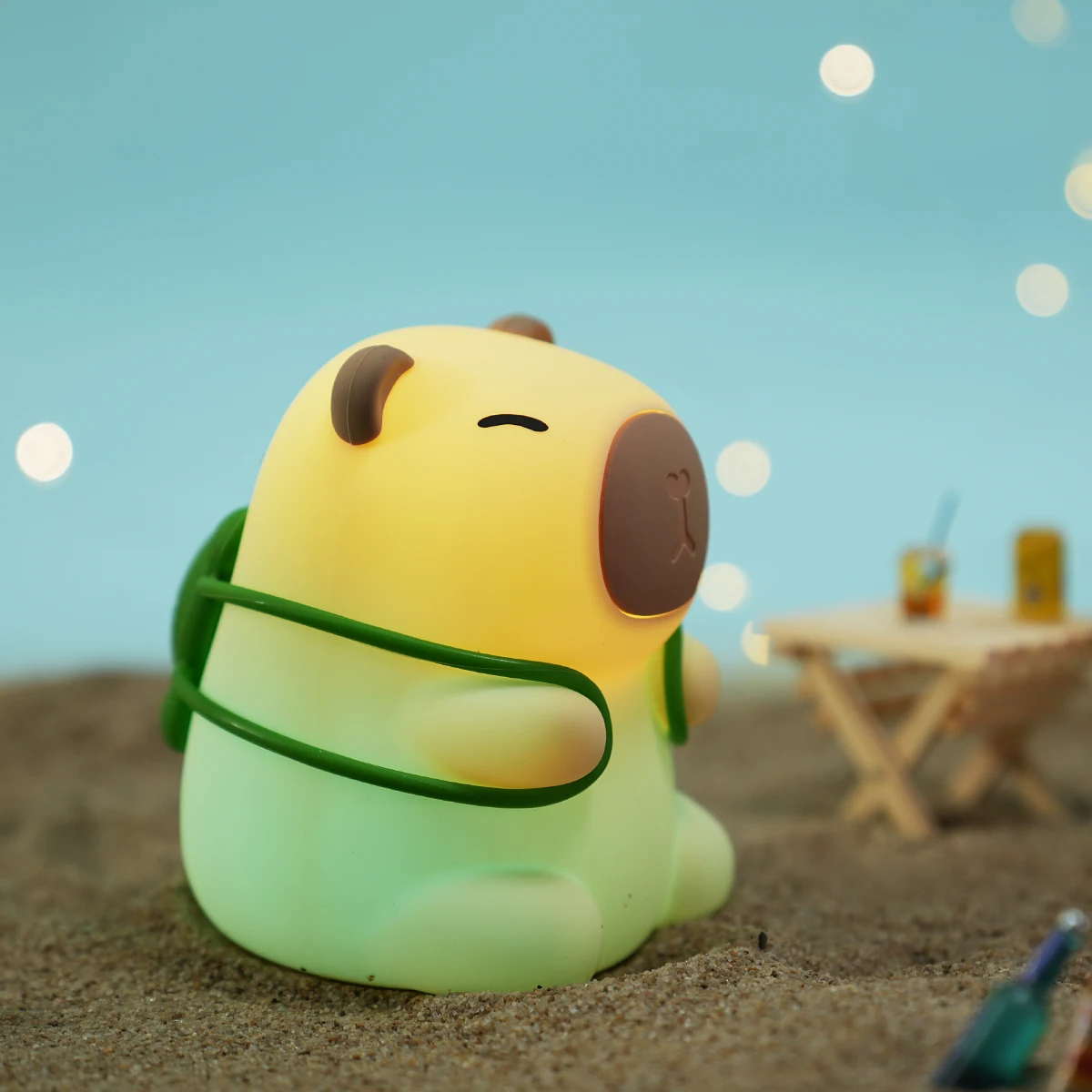 ไฟซิลิโคน Capybara น่ารักสําหรับเด็กพร้อมไฟกลางคืนขนาดเล็กของขวัญ USB ชาร์จสัตว์สัมผัสไฟนอนข้างเตียง