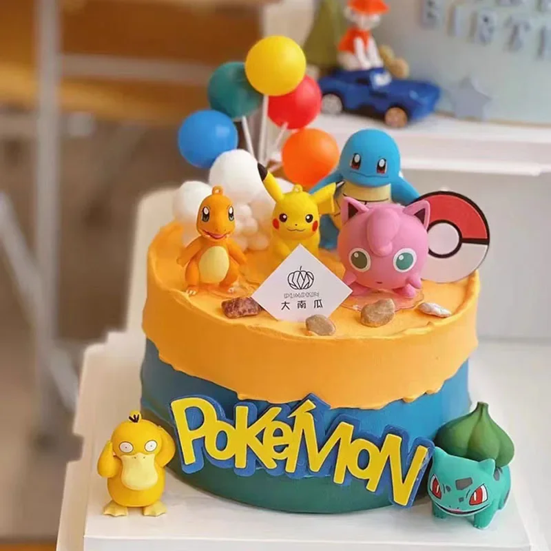 포켓몬 케이크 애니메이션 피규어 피카츄 파티, 생일 축하, 케이크 장식 용품, 소년 어린이 선물, 세트 당 13 개