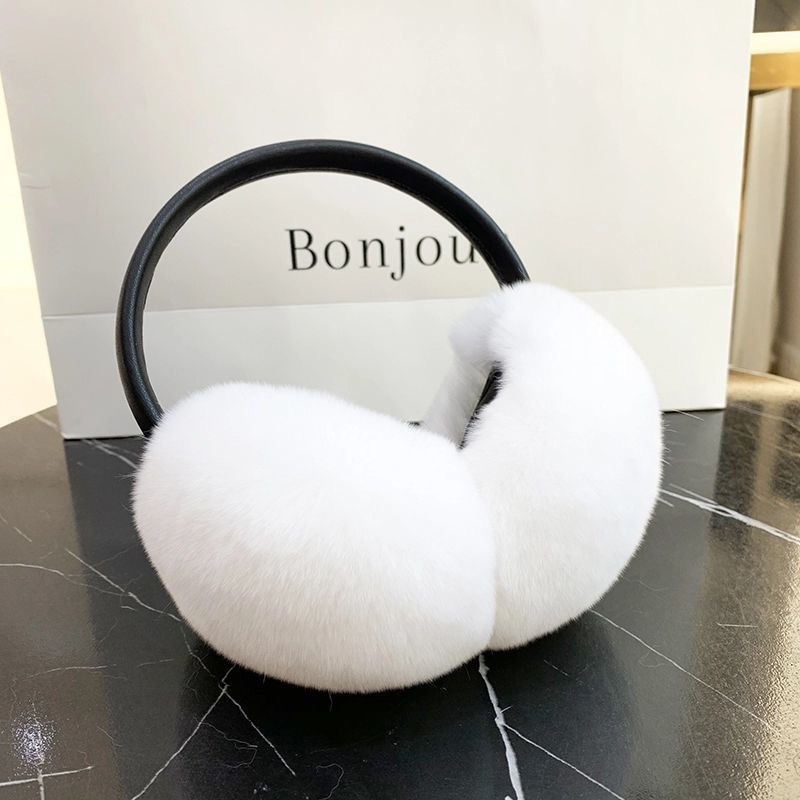 Rex lapin fourrure accrocher oreille couverture chaud hiver cache-oreilles chapeaux cache-oreilles fourrure cache-oreilles froid oreille plus chaud pli oreille Protection bandeau