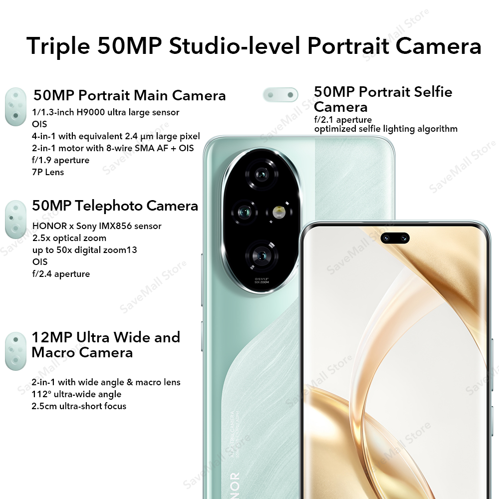2024 versão global honor 200 pro snapdragon 8s gen 3 5g smartphone 6.78 ''120hz display amoled suporte honor 100w supercharge